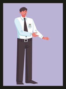商务男士展示手势姿态