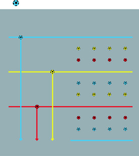 几何线条与点状图案组合