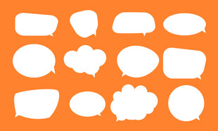 白色对话气泡框