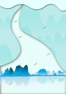 蜿蜒山路旁的山水风光