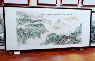 中式山水挂画展示