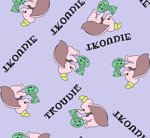 刺猬图案背景可爱风设计