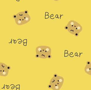 黄色小熊图案背景