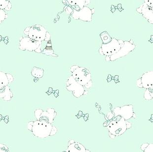 清新小狗图案背景设计