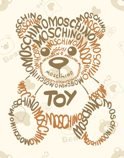 手绘玩具熊图案设计