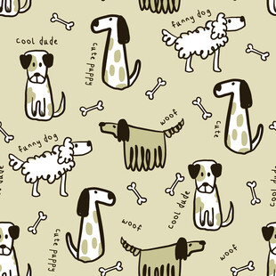 可爱狗狗图案背景设计