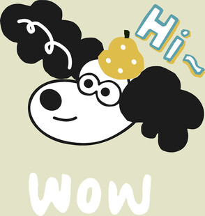 戴皇冠小狗的可爱问候