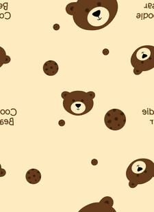 小熊图案背景纹理