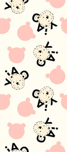 可爱小猪图案背景纹理