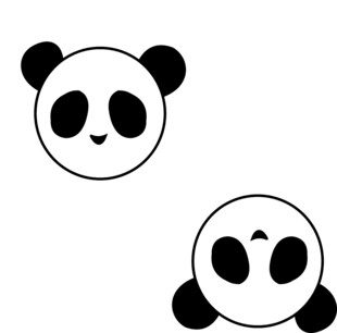 可爱熊猫头像图案