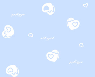 浅蓝色云朵爱心背景图