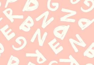 粉色背景字母图案纹理