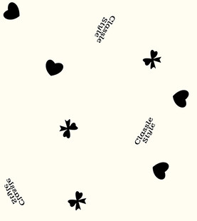 简约爱心四叶草图案背景