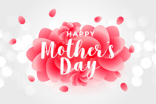 母亲节快乐花卉背景图