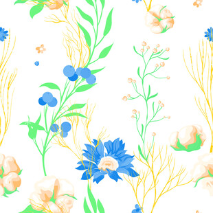 清新花卉图案背景