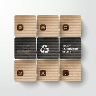 木质环保名片设计展示
