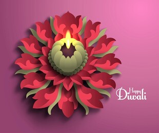 立体花朵装饰色彩绚丽