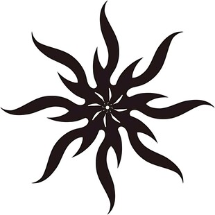 黑色抽象花朵图案