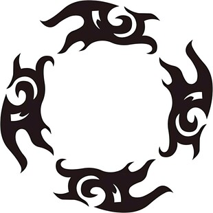 部落风格圆形图腾图案