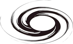 黑白旋涡抽象艺术图形