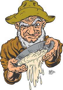 老农夫捧漏面盆