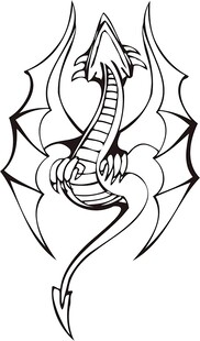 龙形纹身图案设计