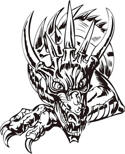 霸气龙首图案设计