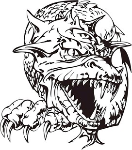 凶猛怪兽头像设计图案