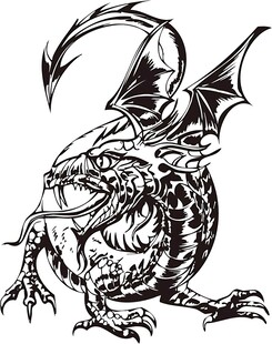 奇幻风格龙形插画形象