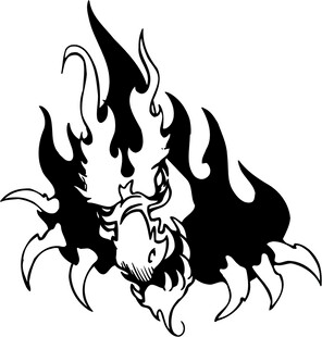 火焰恶魔形象插画