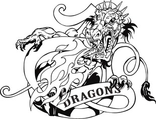 手绘龙图案设计