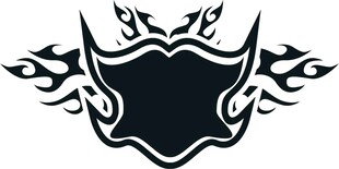 火焰盾牌图案设计