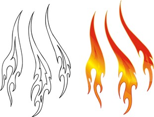 火焰纹身图案设计