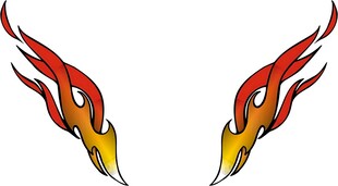 火焰翅膀图案设计