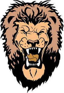 咆哮的狮子头形象