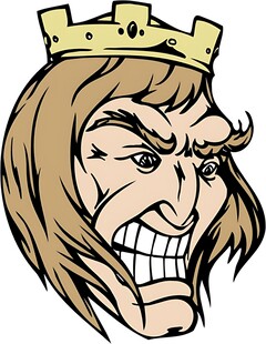 愤怒的戴冠国王头像