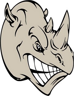 愤怒犀牛卡通头像