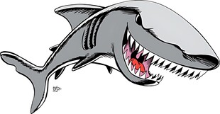 凶猛鲨鱼卡通形象