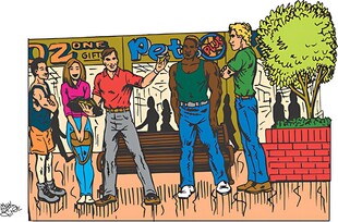 街头时尚人群活力瞬间