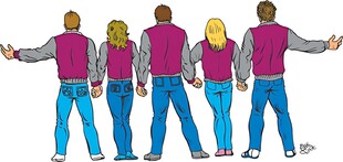 青春活力团队背影展示