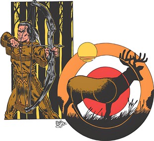 猎人瞄准麋鹿目标