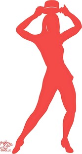 红色舞者剪影