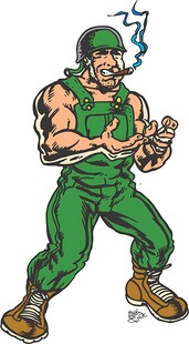 绿衣强壮战士形象