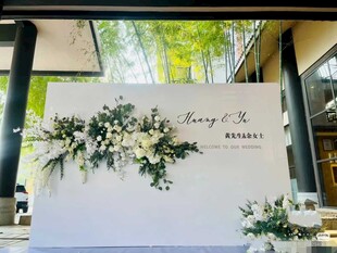 简约白色婚礼背景装饰