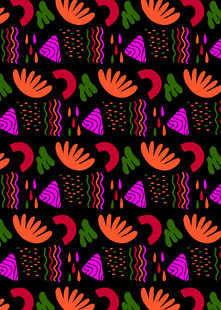 多彩抽象手形图案设计
