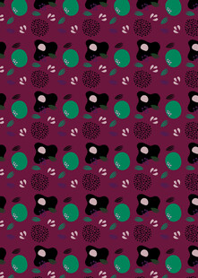 紫色底卡通图案无缝背景