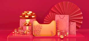 赛博舞台 科技展台 C4D 场