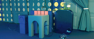 赛博舞台 科技展台 C4D 场