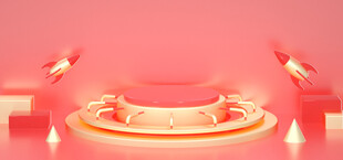 赛博舞台 科技展台 C4D 场