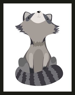 可爱浣熊卡通形象